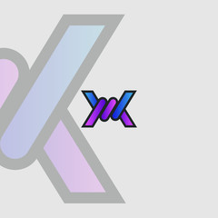 Abstract wm shape logo