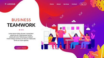 marketing strategy landing page template