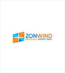 Abstract modern creative ZON WIND energy renewable logo template, Vector logo for business and company identity 