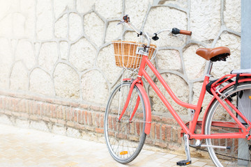 Red city bicycle.