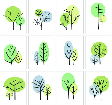 set of green eco icons