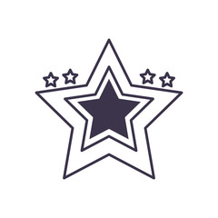 Star line style icon vector design