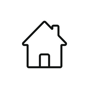Home icon. House symbol illustration vector to be used in web applications. House flat pictogram isolated. Stay home. Line icon representing house for web site or digital apps. 