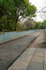 walkway in the modern city