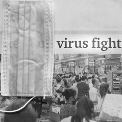 newspaper headlines related of corona virus crisis circumstance on some local newspaper