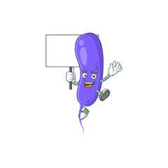 Cute cholerae mascot design smiley with rise up a board