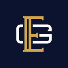 Initial Letter EG GE Monogram Logo Design