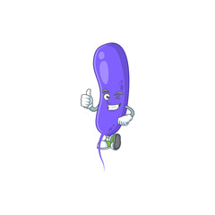 Caricature picture of cholerae with Thumbs up finger