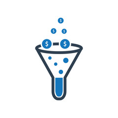 conversion rate optimization icon. Conversion rate icon. Conversion Funnel Icon