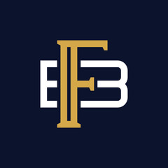 Initial Letter FB BF Monogram Logo Design