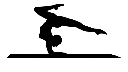 Fototapeta na wymiar silhouette of a yoga pose