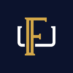 Initial Letter FU UF Monogram Logo Design