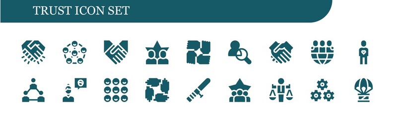 trust icon set