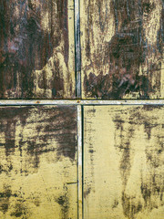 old weathered rustic window frame with peeling paint. grunge background