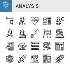 Set of analysis icons