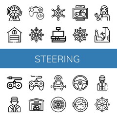 steering icon set
