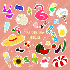 summer material vector icon illustration