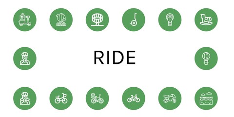 ride icon set
