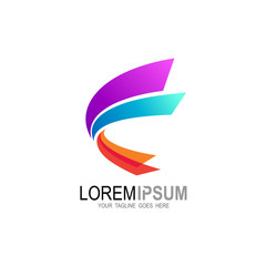 Fototapeta premium C logo, Letter C logo with wing design icons, Creative logos