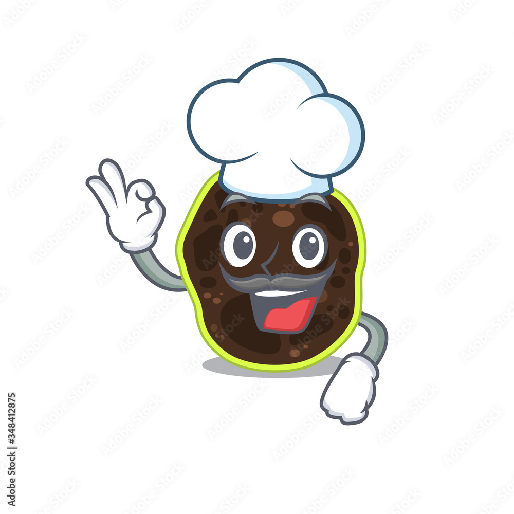 Sticker Talented firmicutes chef cartoon drawing wearing chef hat