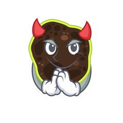 Firmicutes clothed as devil cartoon character design concept