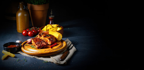 tender spare ribs from the grill