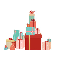 Pile of colorful gift box illustration materials