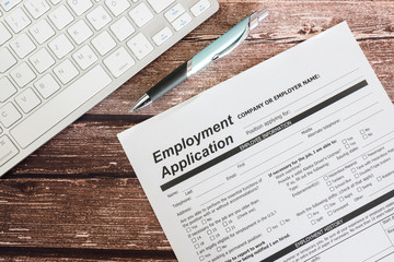 Computer, Arbeitsplatz und Bewerbung