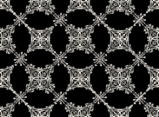 white on black periodic design with symmetric elements