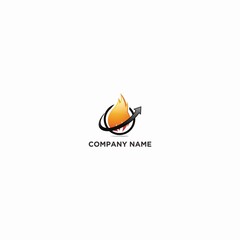 illustration logo designs, oil and flame