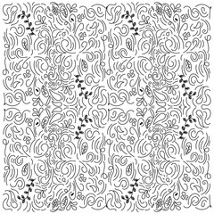 Fototapeta premium Lineart Hello summer doodle set decoration element. Pattern Summer Doodle vector illustration background
