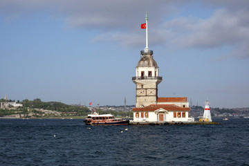 Maiden's tower, symbol of Istanbul, Turkey