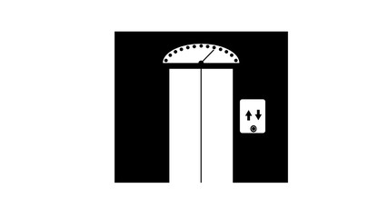 Elevator icon in linear, outline icon isolated 