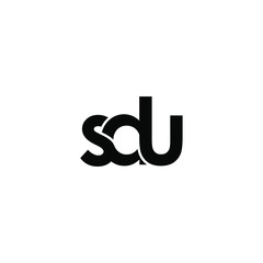 sdu letter original monogram logo design