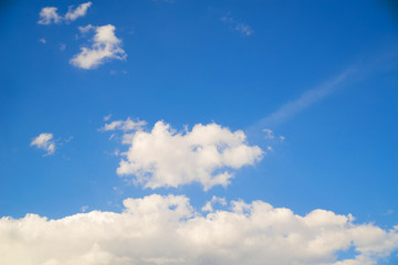 background clear blue sky with white clouds