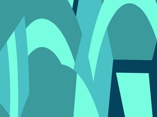 Beautiful of Colorful Art Ice Blue, Abstract Modern Shape. Image for Background or Wallpaper