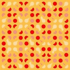 Beautiful of Colorful Circle, Repeated, Abstract, Illustrator Pattern Wallpaper. Image for Printing on Paper, Wallpaper or Background, Covers, Fabrics