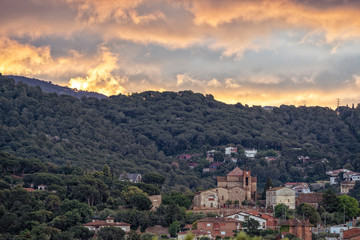 Obraz premium Amanecer en Sant Pere de Bigues