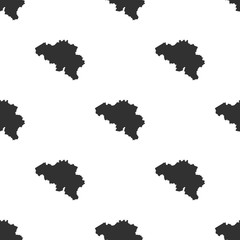 Belgium map pattern. The country in the form of borders. Stock vector illustration isolated on white background.