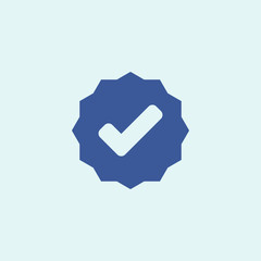 Guaranteed stamp or verified badge. Verified icon