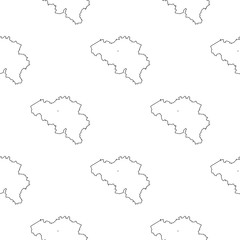 Belgium map pattern. The country in the form of borders. Stock vector illustration isolated on white background.