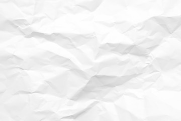 Obraz premium White crumpled paper texture background. Clean white paper. Top view. 