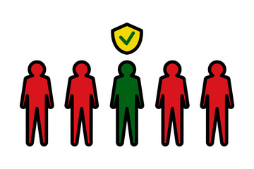 healthy person than others, icon design