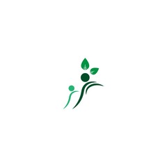 Leaf icon logo template