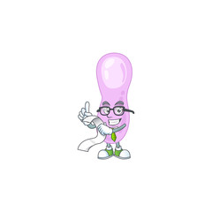 cartoon mascot design of clostridium botulinum holding a menu list
