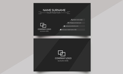 Black business card