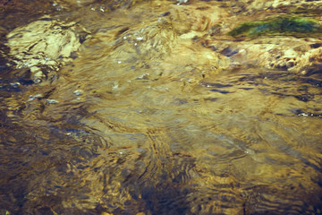 Clear water of a mountain stream.