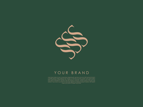 a diamond shape logo consists of wavy lines which also represent letter 'S'