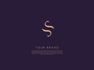 a business logo consists of two wavy lines one under the other and represents letter 'S' - obrazy, fototapety, plakaty