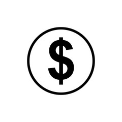 money - dollar - coin icon vector design template